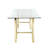Dita Glass Top Metal Base Dining Table-593786572-593782726