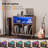 Mathea Record Player Stand with Open Storage with LED Light up to 300 Albums-785468875