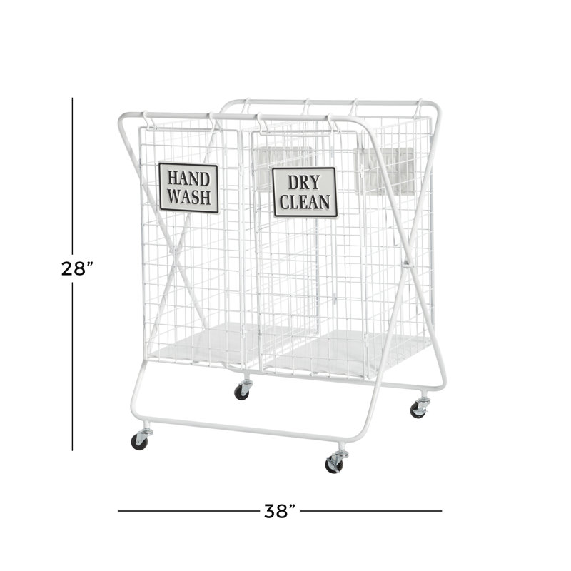 Moulton Metal Laundry Cart with Wheels