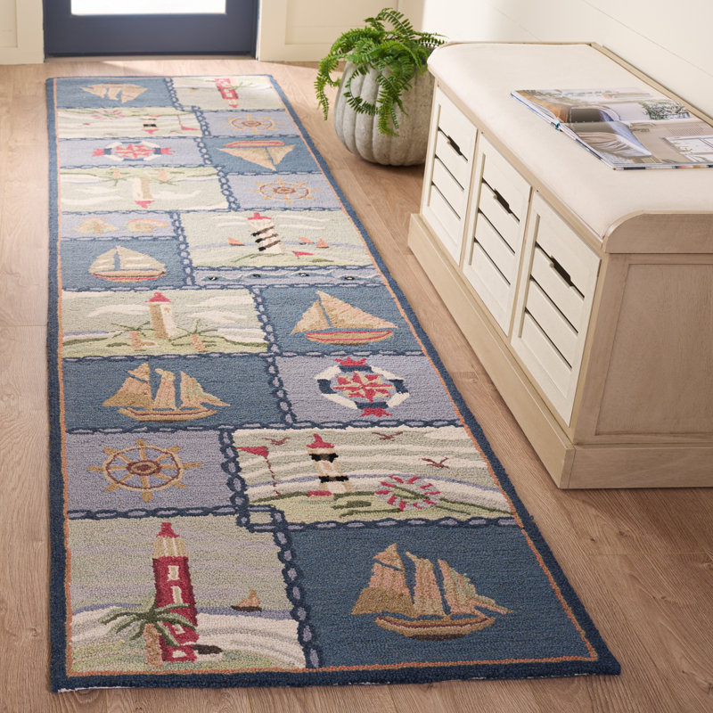 Jonsson Hand Hooked Wool Rug, Runner 2'6" x 10'
