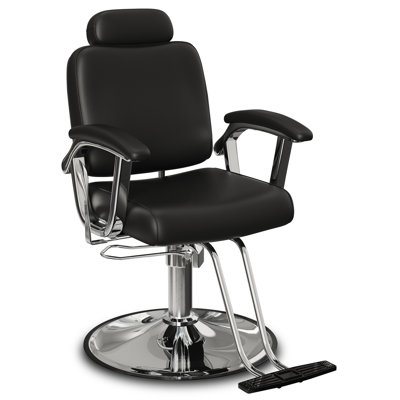 Fauteuil inclinable de qualité supérieure, fauteuil inclinable avec appui-tête amovible, fauteuil de coiffeur à cadre en acier durable 360 po