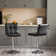 Charies Swivel Upholstered Adjustable Height Counter Stool with Metal Frame