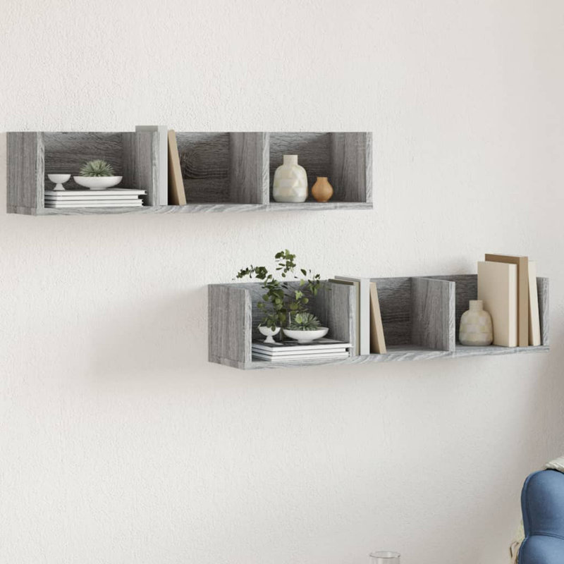 Penright 2 Piece Bracket Shelf, Grey Sonoma