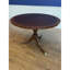 42" Round Banded Mahogany Table