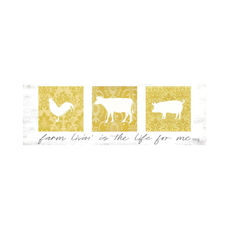 Farm Livin' Is The Life For Me by Marla Rae - Wrapped Canvas Panoramic Print, 30.48 cm H x 91.44 cm W x 1.91 cm D