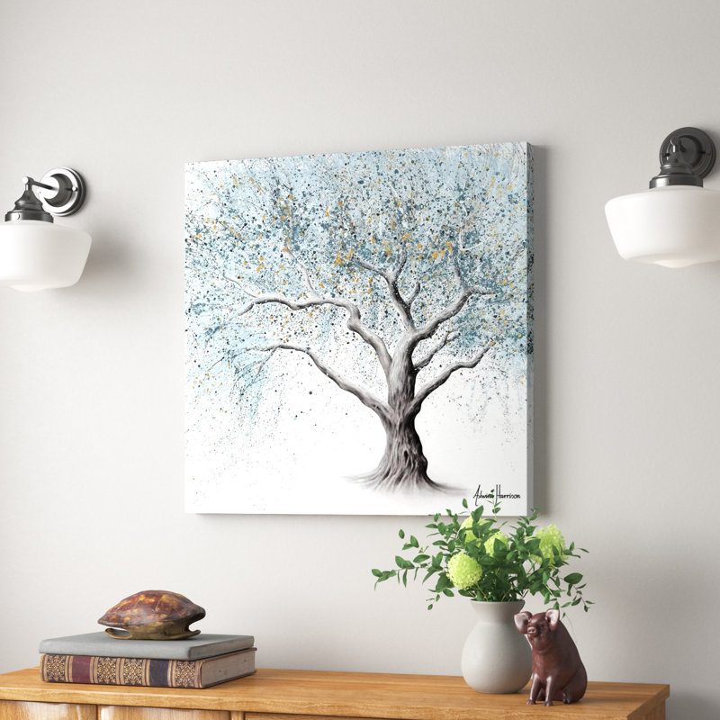 «Cool Breeze Tree» par Ashvin Harrison - impression d'art graphique, Toile tendue, H 12 po x l 12 po x P 1,5 po