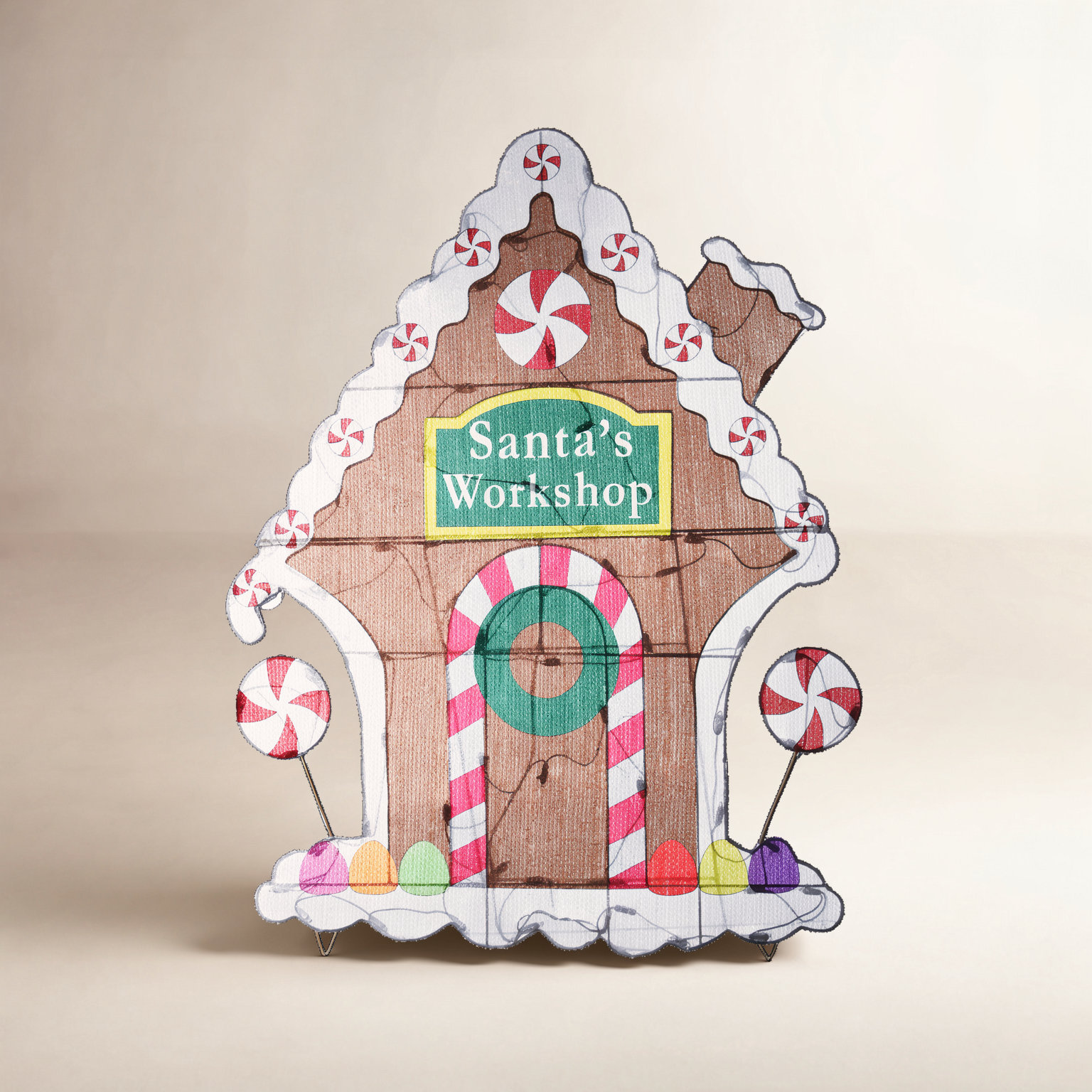 42" Lighted Gingerbread House Lawn Decor