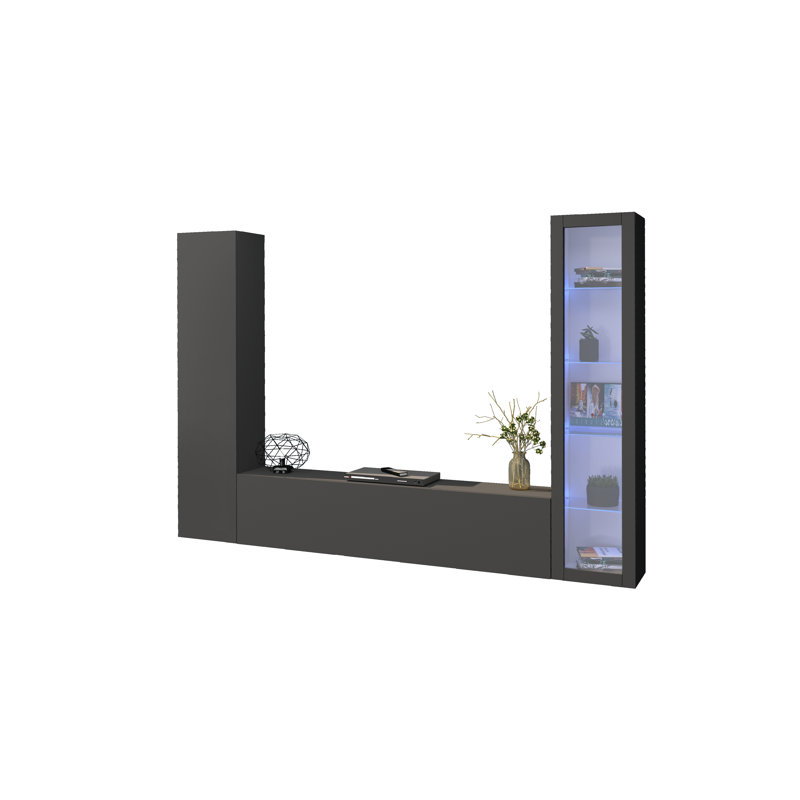 Maruska Unfinished Floating Entertainment Centre for TVs up to 70", Grey Anthracite