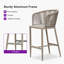 Chaises de bar en osier de 2 tabourets de hauteur avec 2 coussins intégrés-1074607956