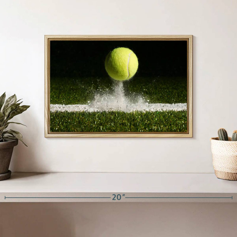 Match Match Tennis, Cadre flottant en bois naturel, 13 po x 9 po