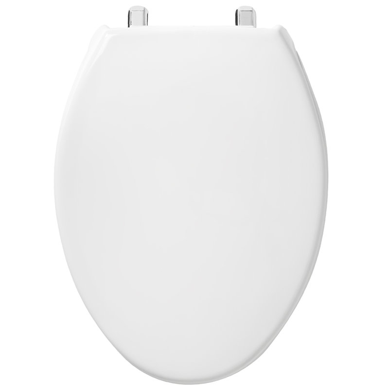 1900SS Commercial Heavy Duty Toilet Seat and Cover, Slow Close Hinges, ELONGATED, Plastic, White