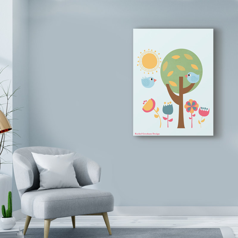 « summer oiseaux », art sur toile, H 19 po x l 14 po x P 2 po