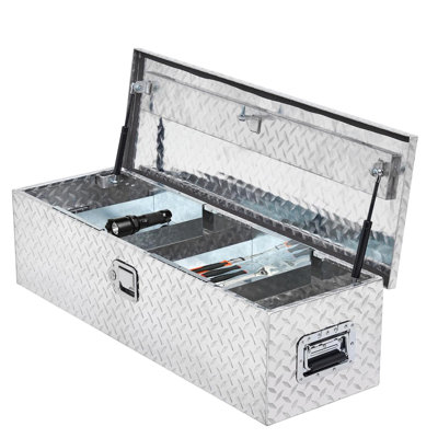 Truck Bed Tool Box Heavy Duty Aluminum With Sliding Shelf