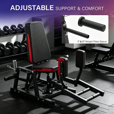 Appareil d'abduction des hanches pour salle de sport à domicile, réglable sur 6 niveaux avec coussin rotatif à 360°, capacité de 725 kg et pédales allongées pour l'entraînement des fessiers et des cuisses, noir
