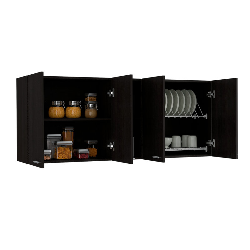 Armoire murale, porte double, Noir