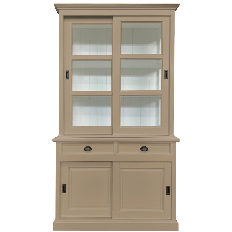 Benjamin-James Display Cabinet, Grey Beige