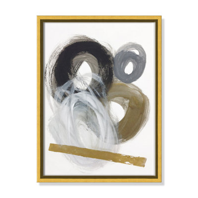Swirls of Asia 2 - Peinture sur toile avec cadre flottant