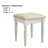 Transitional Style  1Pc Vanity W/ Stool Set Knob Handles Storage Drawers 3-Sidded Mirror Bedroom Furniture-1128662046