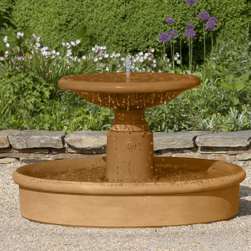 Esplanade Weather Resistant Floor Fountain, Travertine