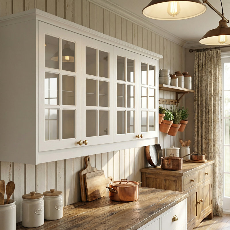 63"W Wall Mounted Pantry Cabinet