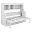 Lit escamotable simple peu encombrant avec bureau et tablettes intégrés, lit escamotable avec rangement pour petites pièces-1143922133