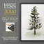 Aquarelle pin II, reproduction encadrée - bois massif-2047172567-2047172137