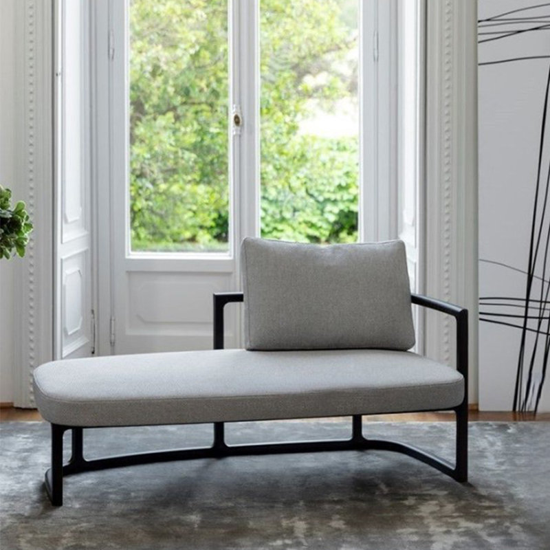 Méridienne moderne et simple en bois massif, Orienté à droite