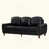 Cuir PU noir respirant