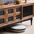 Ash Wood TV Stand with Adjustable Shelves-1323124324