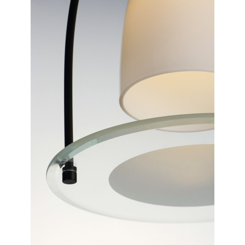 Luminaire suspendu noir 1 lumière, H 19,5 po x l 15 po x P 15 po
