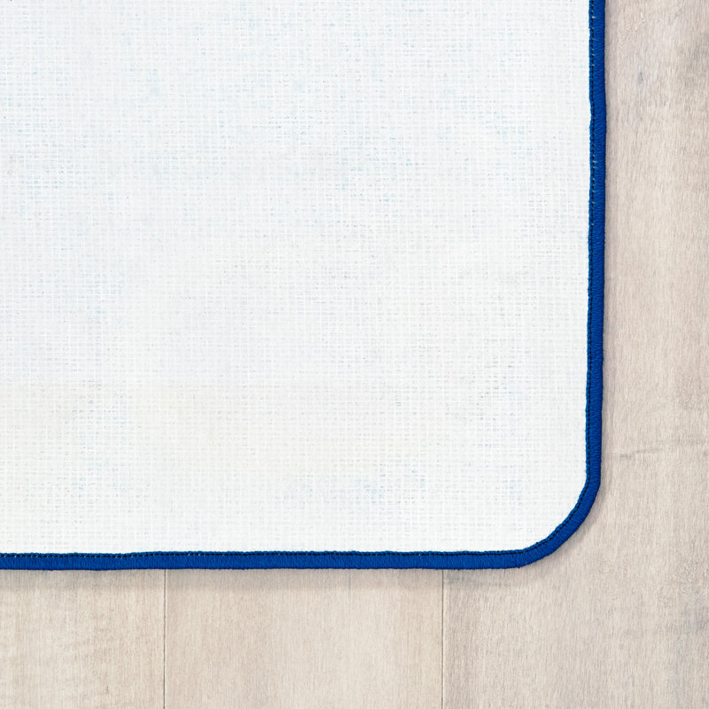 KIDSoft Blue Tufted Rectangular 4' x 6' Kids Area Rug