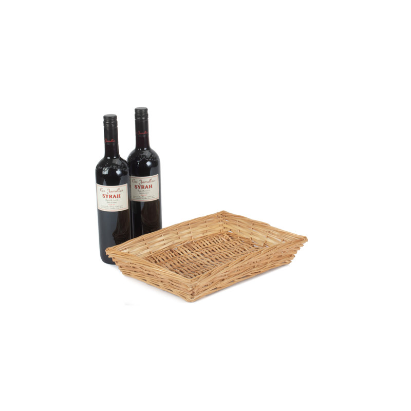 Finzel Flat Wicker Display Tray Basket