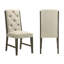 2 pièces rembourrées Chaises élégantes capitonnées à détails moelleux et espresso