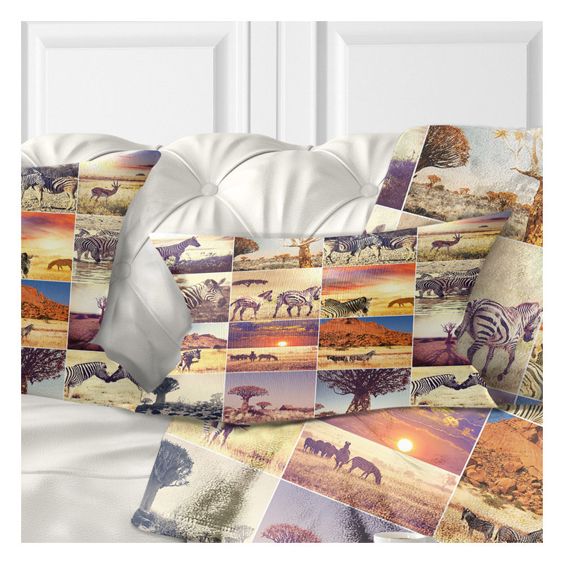 Coussin lombaire sauvage et de collage naturel africain