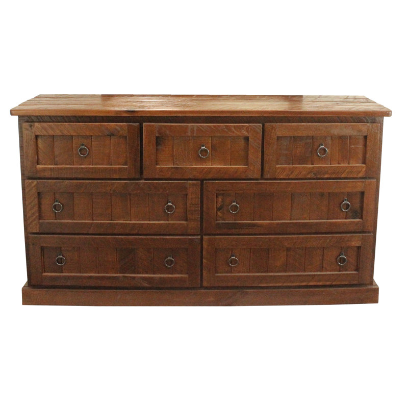 Commode 7 tiroirs Brigitzer, Havane doré