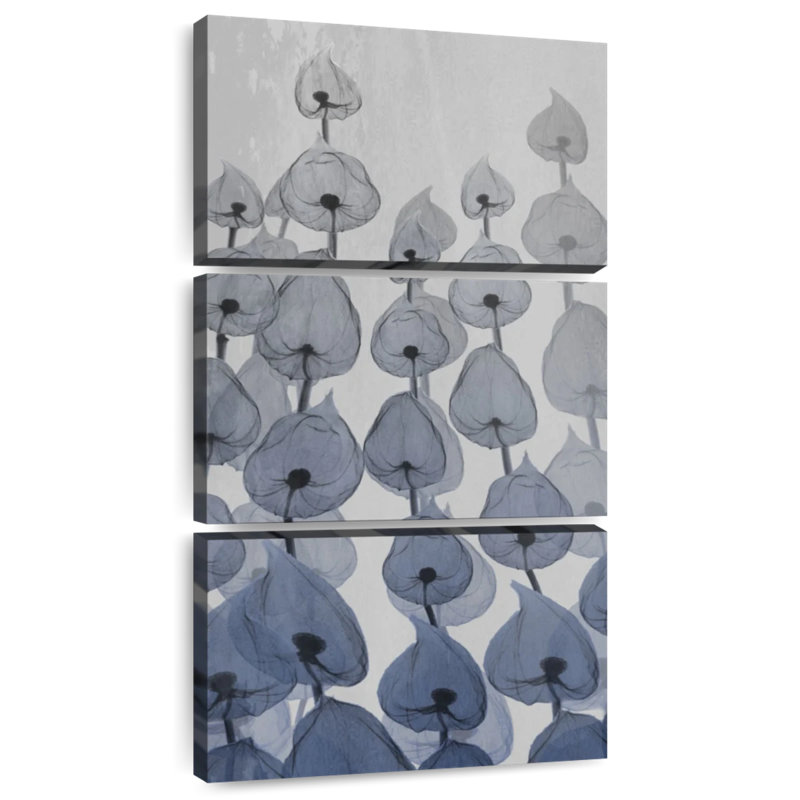 Fleurs de saphir I, H 27 po x l 12 po