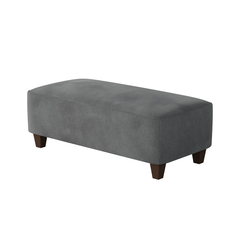 Nicolle Darla Ocean Cocktail Ottoman, Bella Asphalt Polyester
