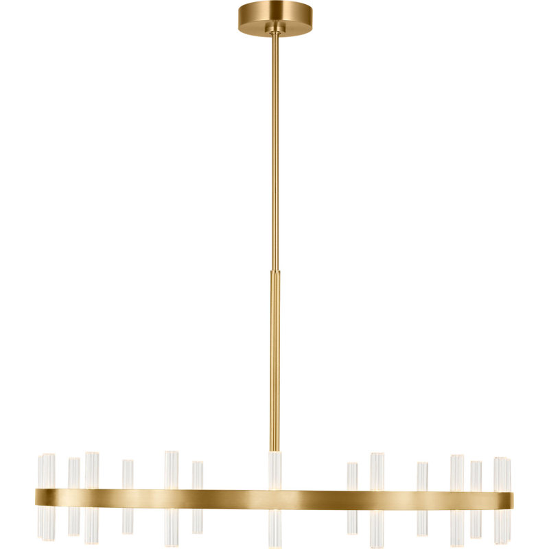 Silas Chandelier, Burnished Brass, 6.2" H x 36" W  x 36" D, 32