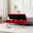 Velvet Storage Bench with Gold Legs Nailhead Trim, Upholstered Bedroom Bench for End of Bed-1395960273-1377762630