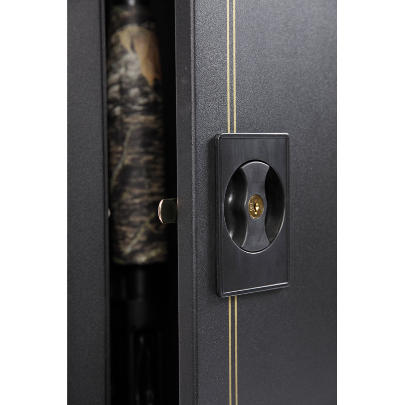 Black 49" Heavy-Duty Metal 5-Gun Security Cabinet