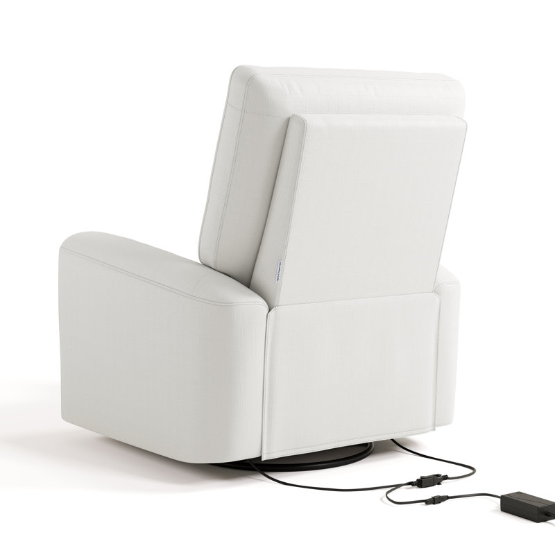 Sorrento Deluxe Power Recliner Swivel Glider, Ivory Basketweave