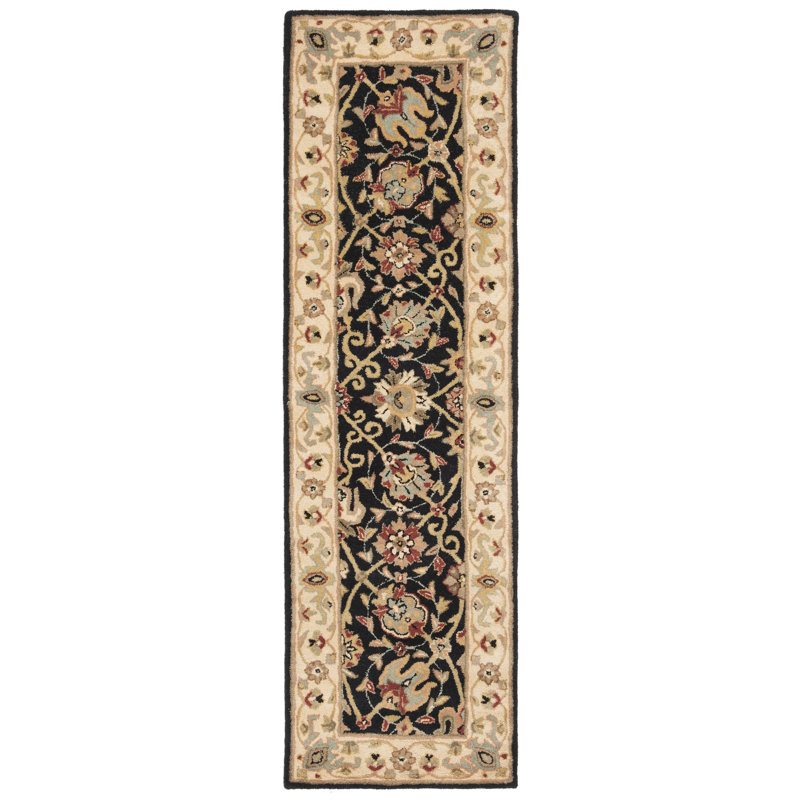 Tapis oriental en laine touffeté à la main Dunbar, Tapis de couloir 2 pi 3 po x 8 pi