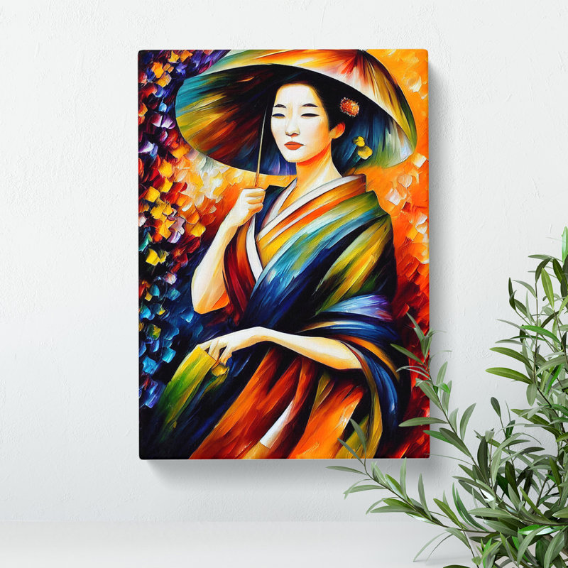 Portrait Of A Geisha No.9 - Wrapped Canvas, 50cm H x 35cm W x 3cm D