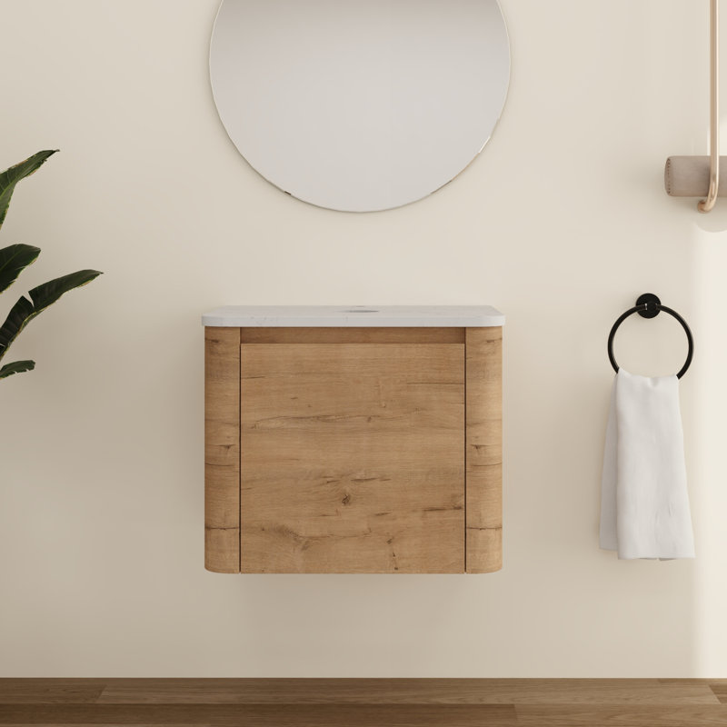 Base de meuble-lavabo simple 24 po Greythor seulement, Beige