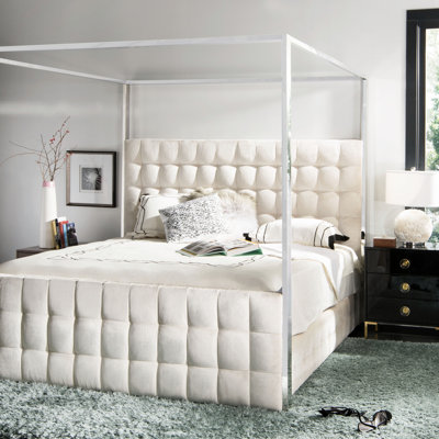 Sturbridge Upholstered Metal Canopy Bed