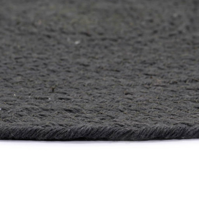 Billingsy Cotton Solid Colour Round Placemat, Dark Grey
