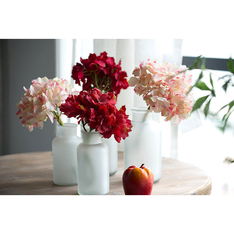 Ensemble de 12 hortensias Almost Real 14 po rose, Rouge