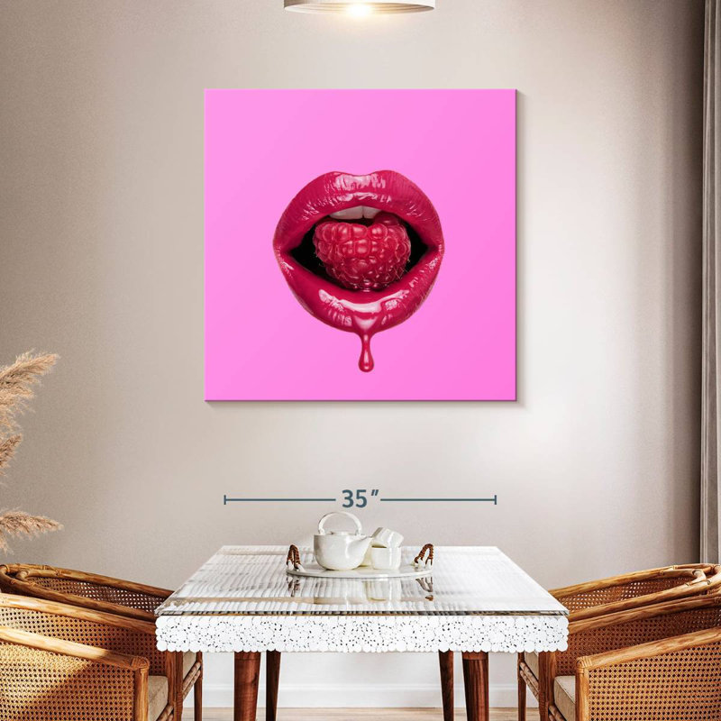 Shuttleworth Raspberry Lips, 39" H x 39" W