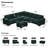 Shavera 7 - Piece Large L Shaped Velvet Modular Sofa Living room Corner Sofa Sectional Couch with Storage Ottoman-2103231462