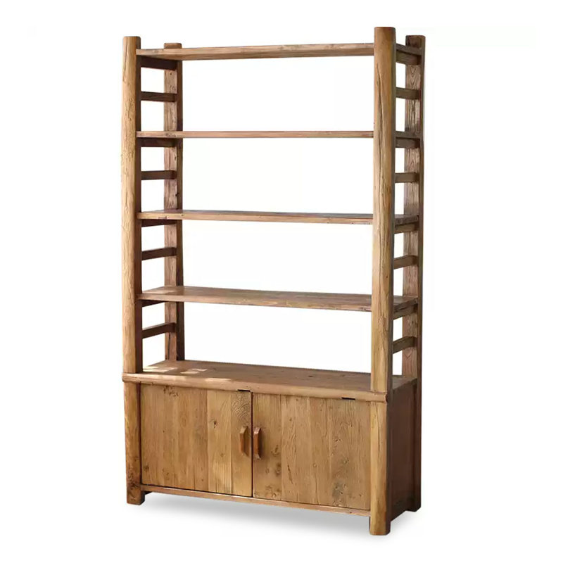 Bibliothèque en bois Zen-Style Old Elm